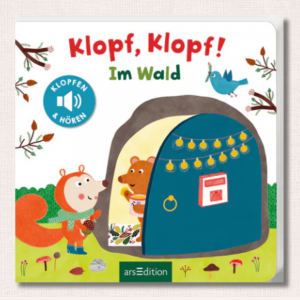 Sound-Pappbilderbuch „Klopf, klopf! Im Wald“ – interaktives Waldtierbuch ab 12 Monaten