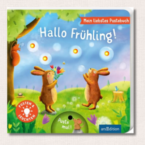 Interaktives Pappbilderbuch mit Pustefunktion und Licht – ein fröhliches Mitmachbuch für Kinder ab 18 Monaten.