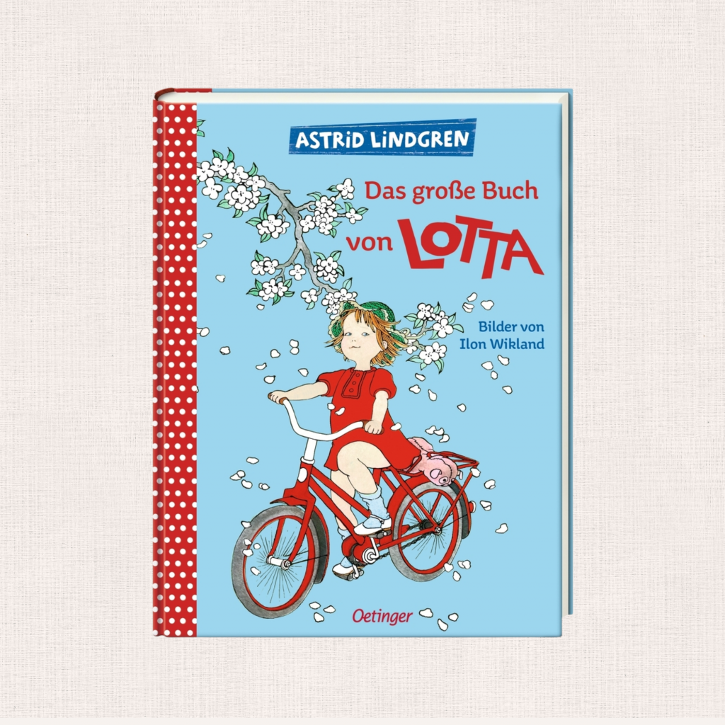 Buchcover „Das große Buch von Lotta“ von Astrid Lindgren – liebevoller Kinderbuchklassiker über Familie und Alltag.