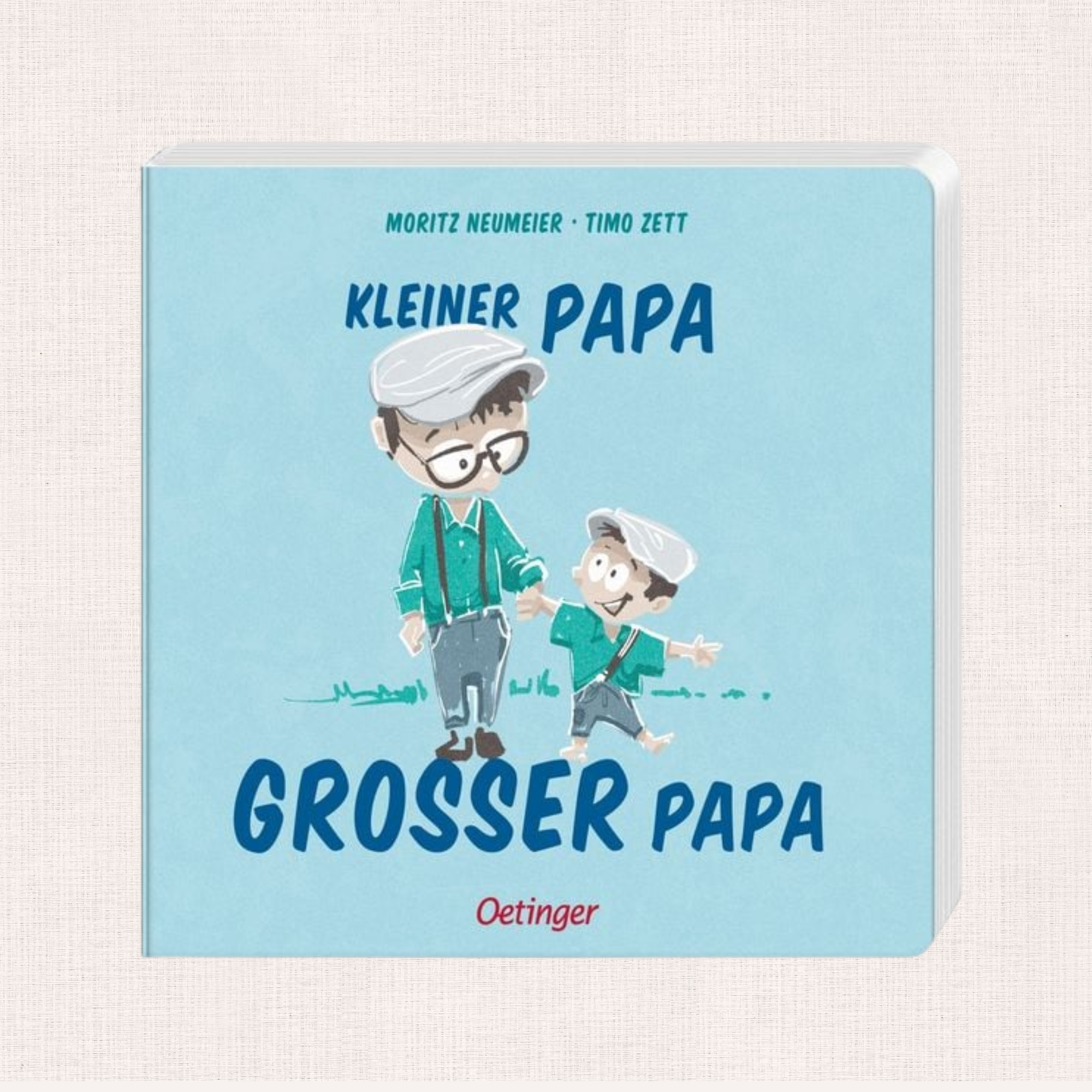 Buchcover „Kleiner Papa, großer Papa“ – liebevolles Kinderbuch über Papa und Kind.