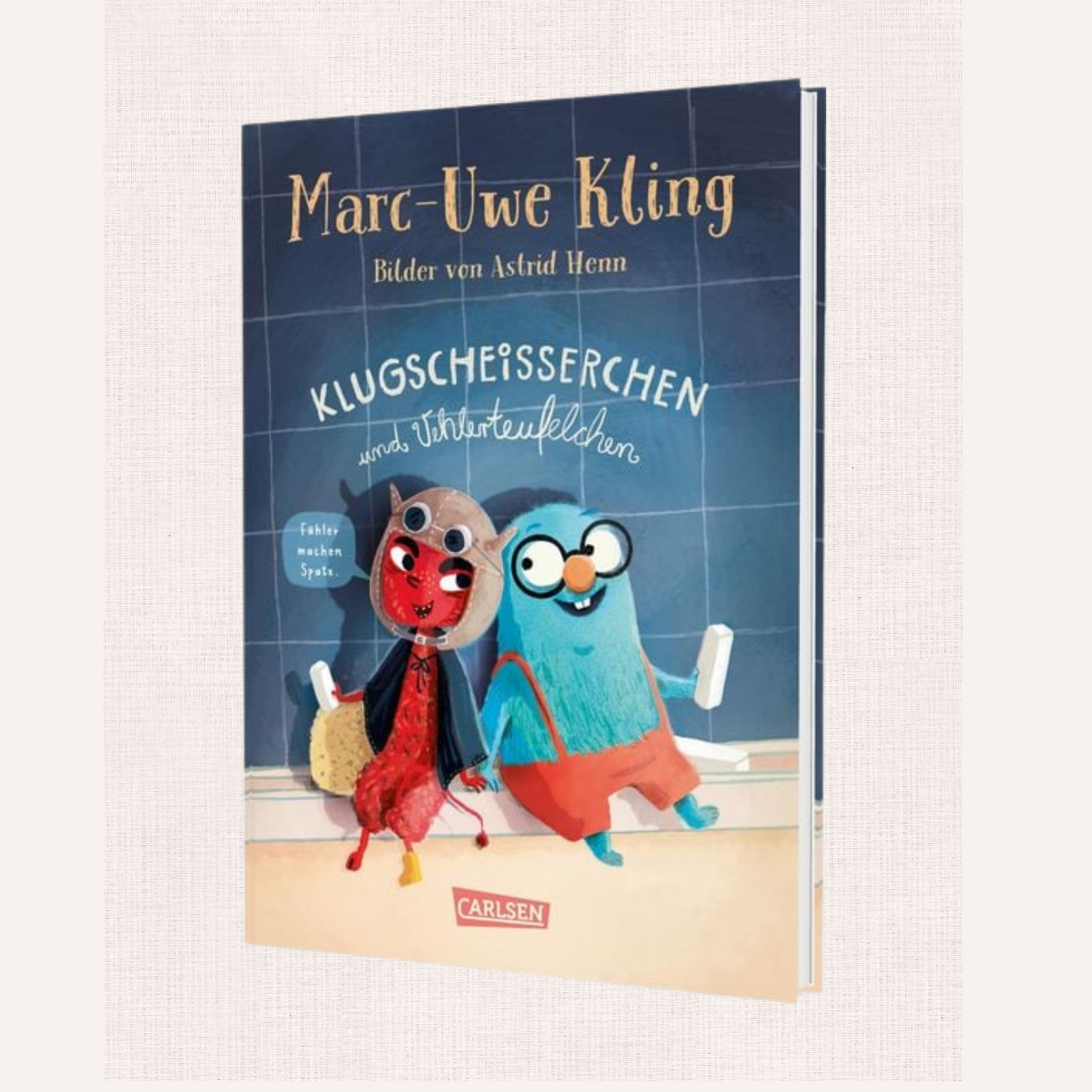 Buchcover „Klugscheißerchen und Fehlerteufelchen – Band 2“ – humorvolles Kinderbuch voller Wortspiele und Fantasie.